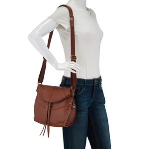 🆕 The Sak brown leather studded crossbody bag